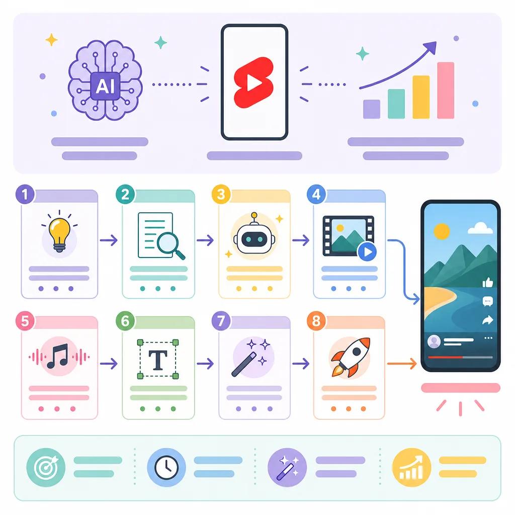 Diagram explaining creating engaging youtube shorts with ai