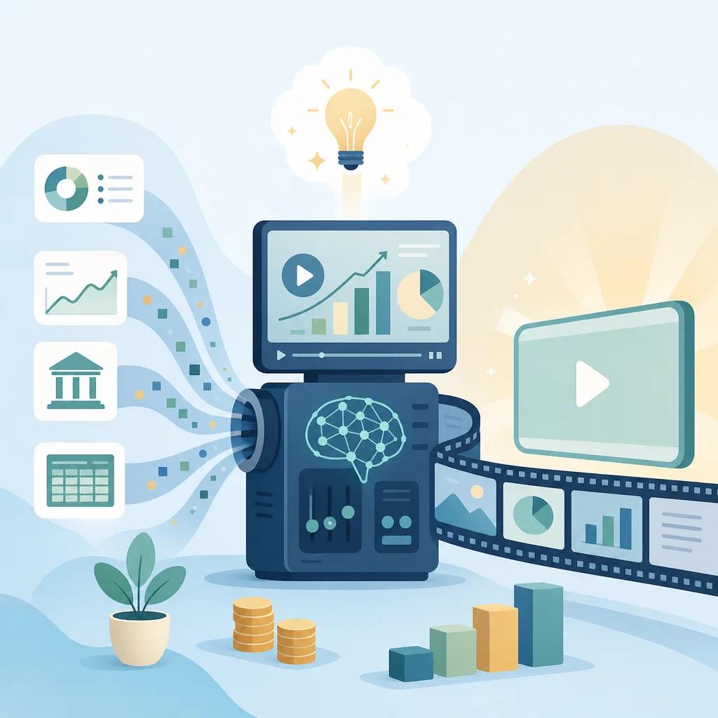 Illustration related to creating financial explainer videos with ai