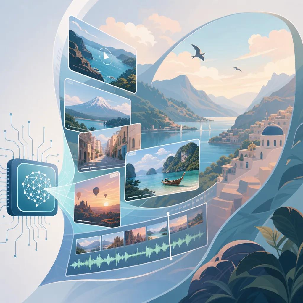 Illustration related to creating immersive travel videos with ai
