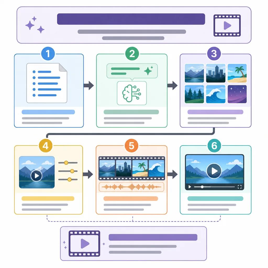Diagram explaining how to create b-roll videos with ai