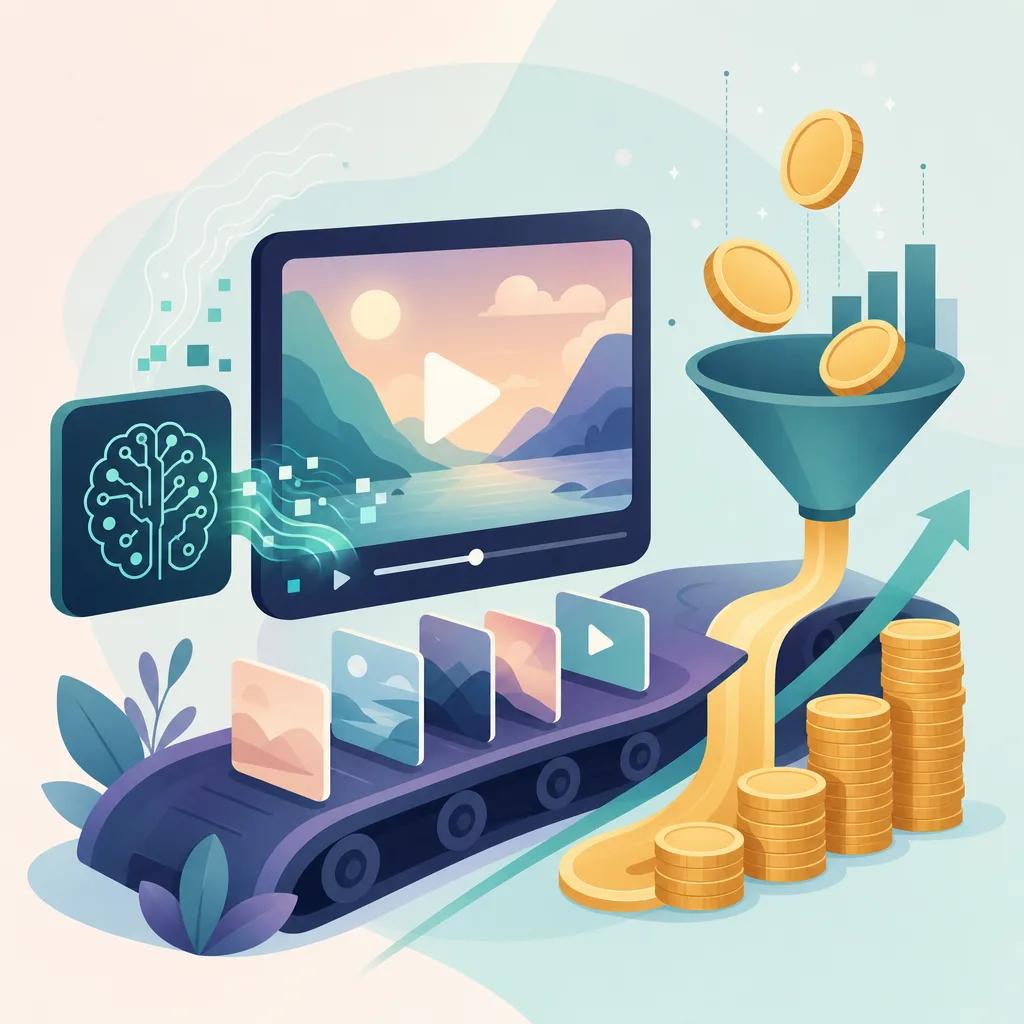 Illustration related to monetizing ai-generated video content