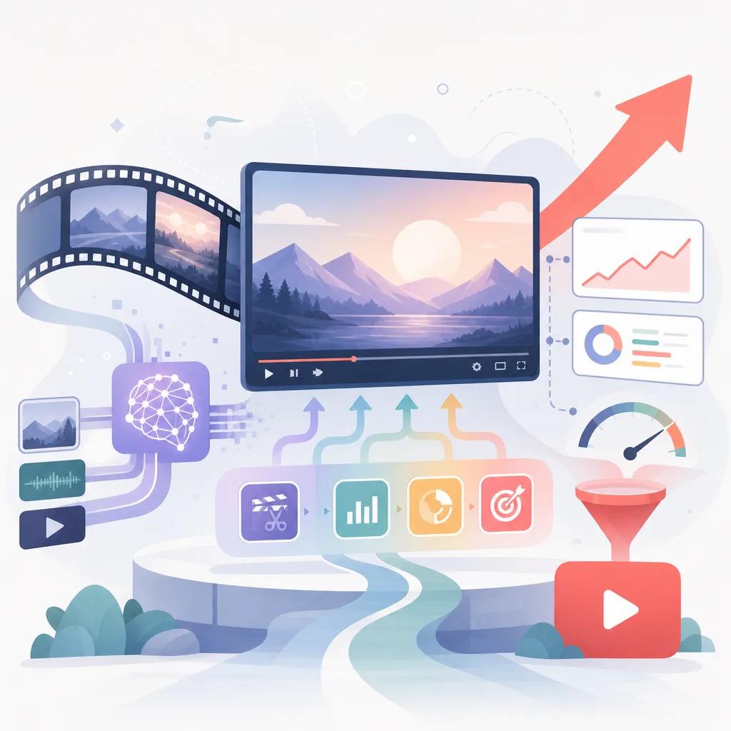 Illustration related to how to optimize ai video for youtube