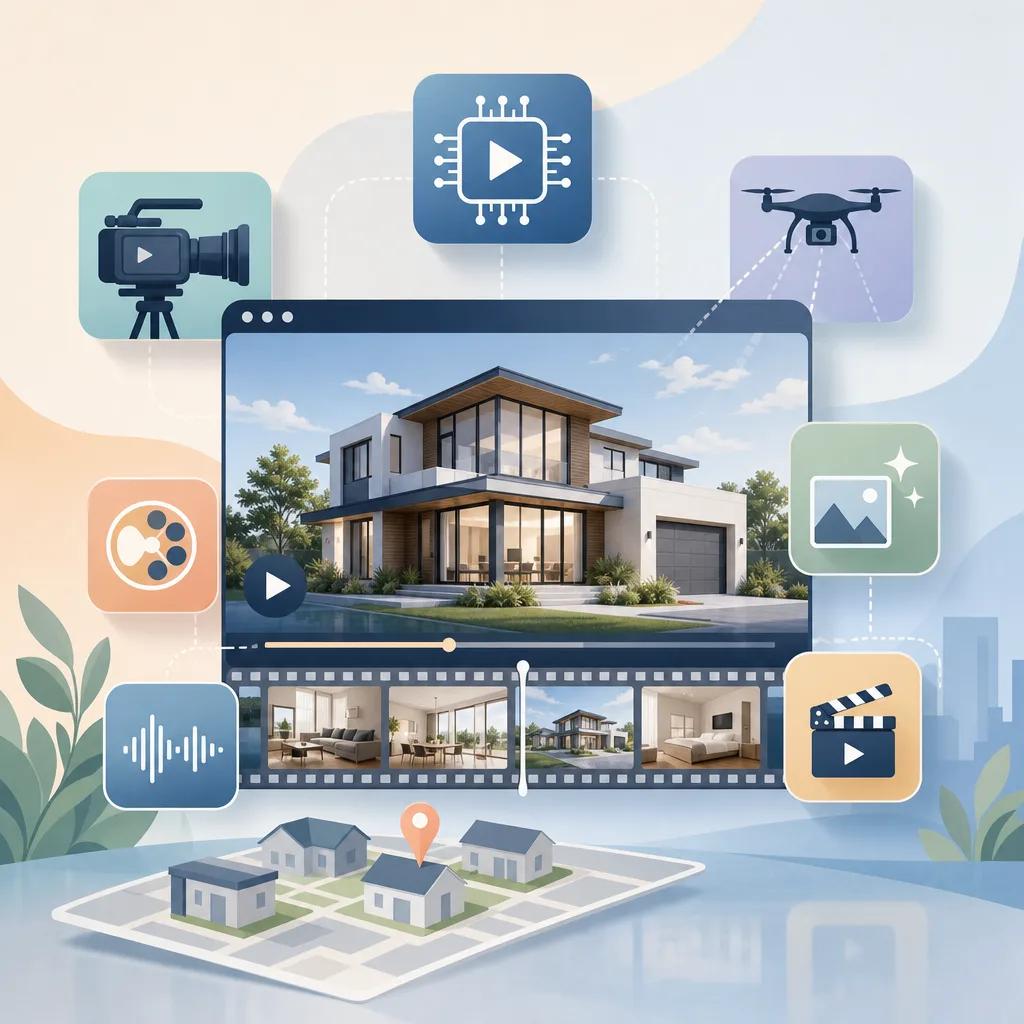 Illustration related to top ai video tools for real estate marketing