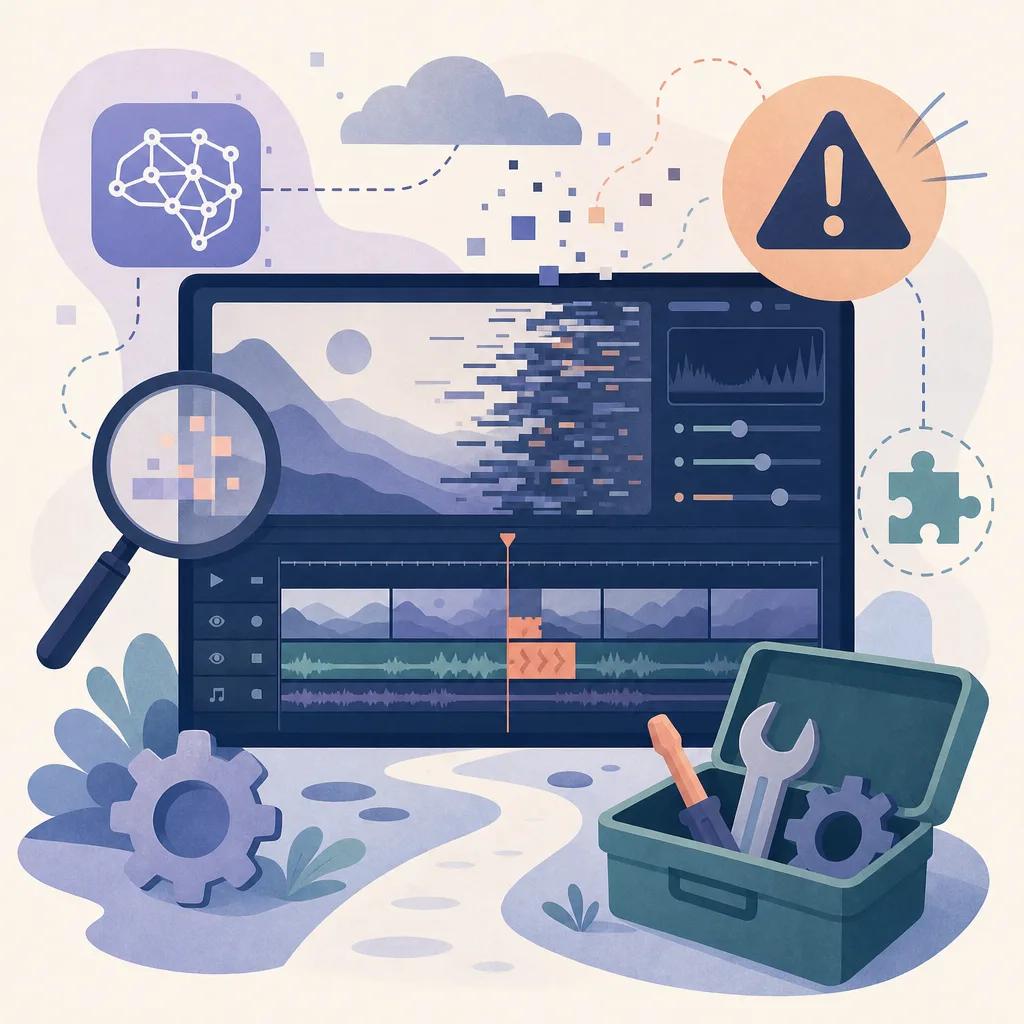 Illustration related to troubleshooting ai video editing issues