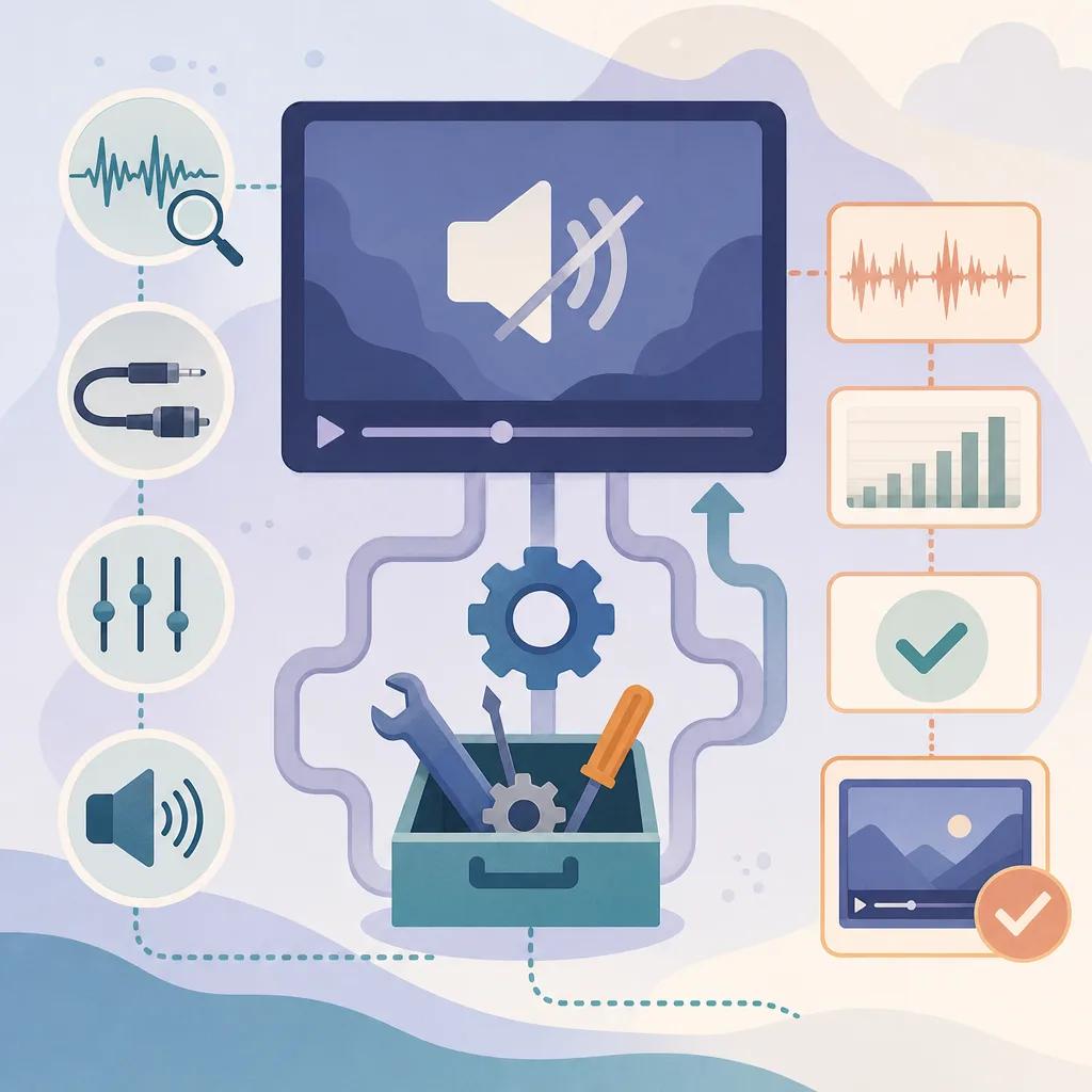 Illustration related to how to troubleshoot audio issues in ai videos
