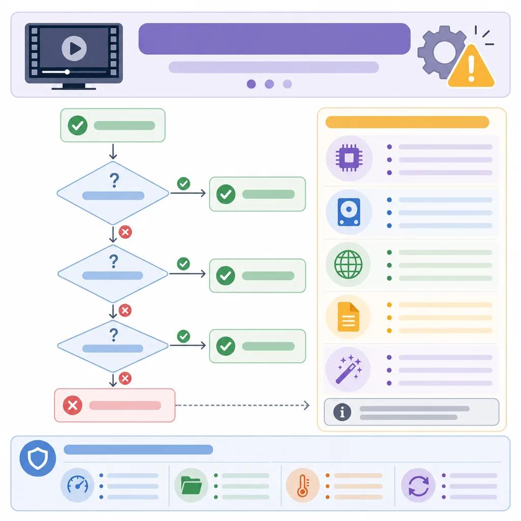 Diagram explaining troubleshooting ai video rendering issues