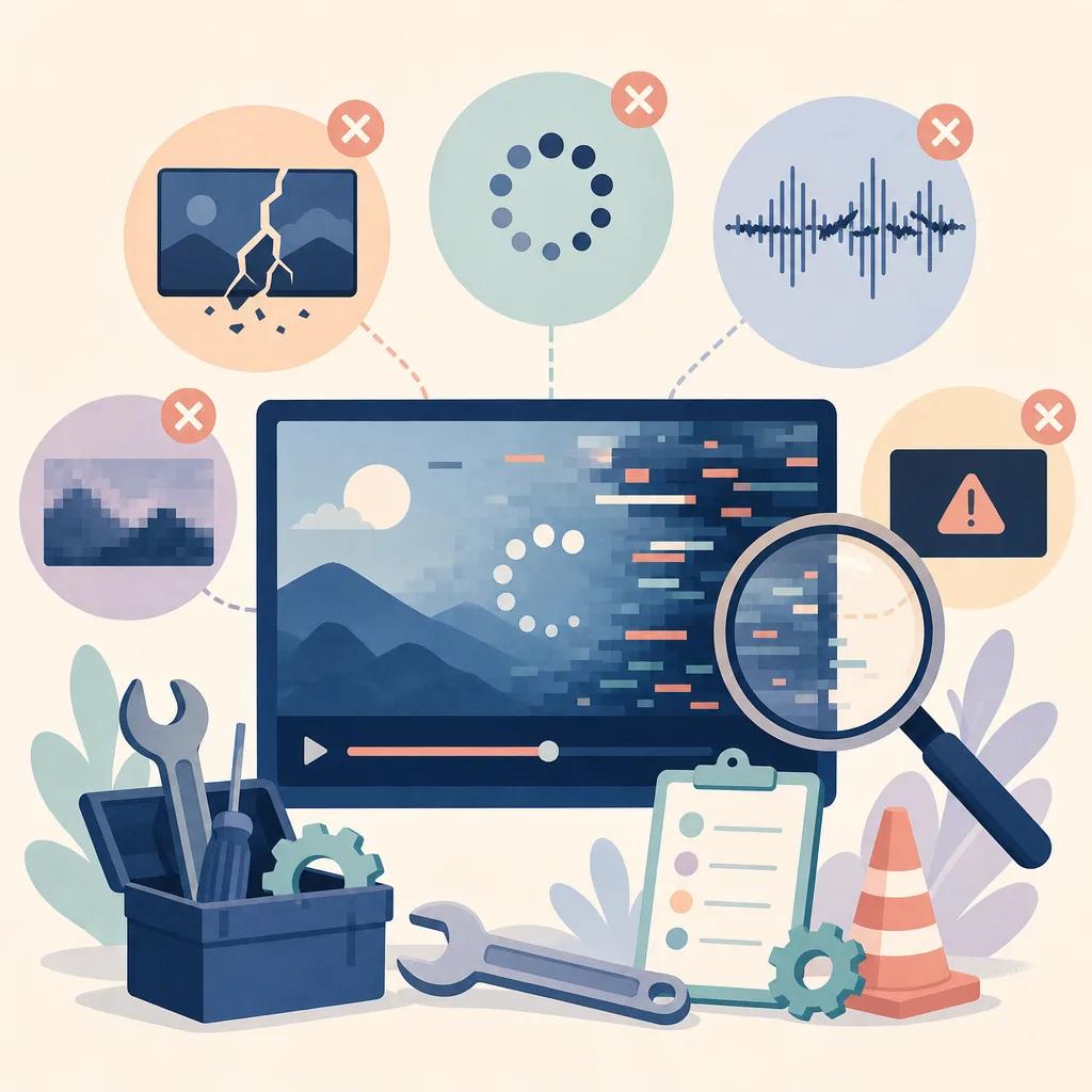 Illustration related to troubleshooting common ai video errors