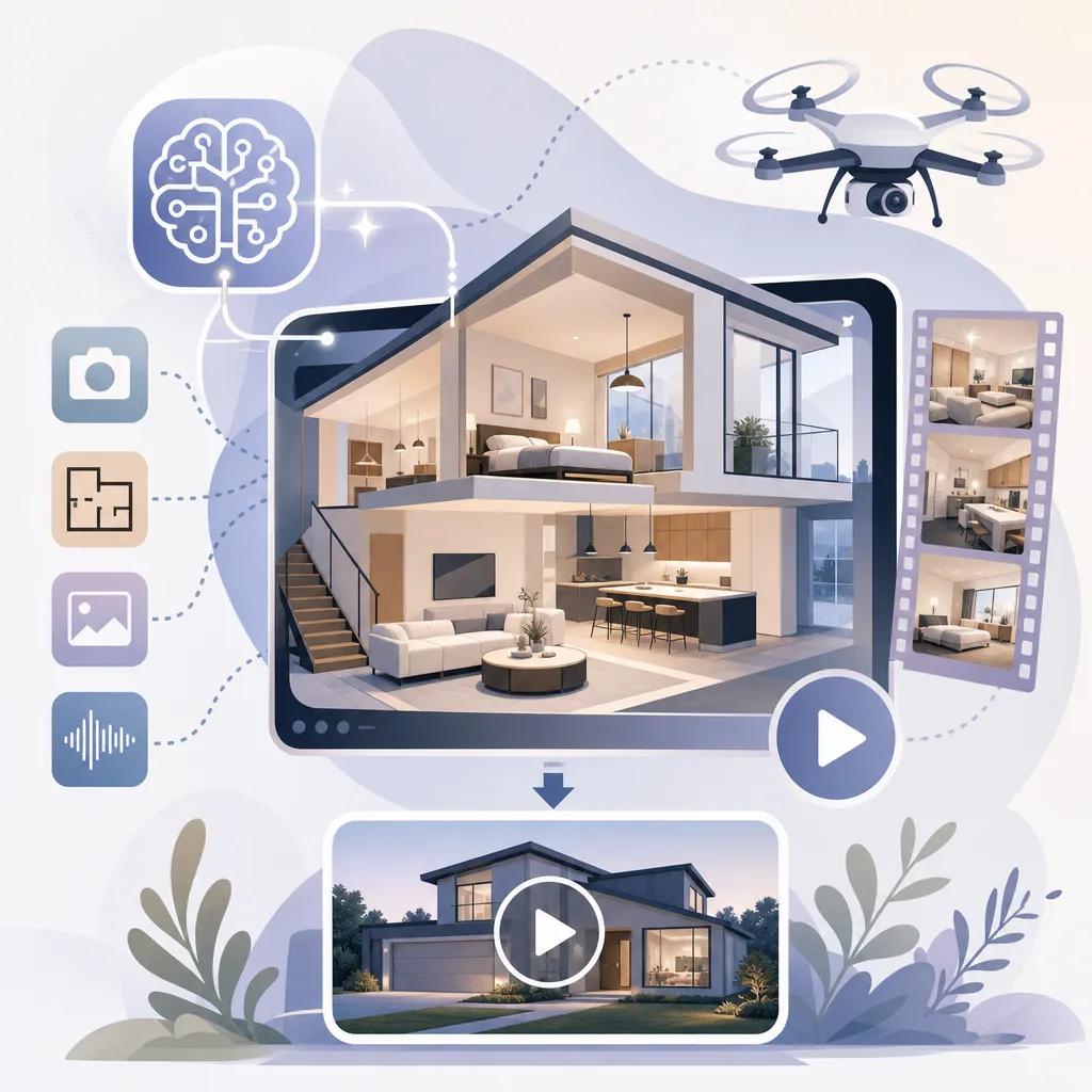 Illustration related to how to use ai for real estate video tours