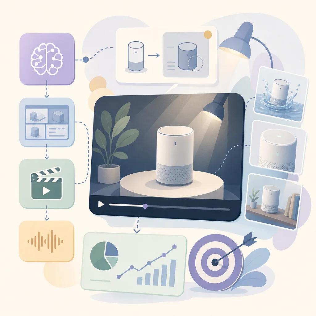 Illustration related to how to use ai video in product demonstrations