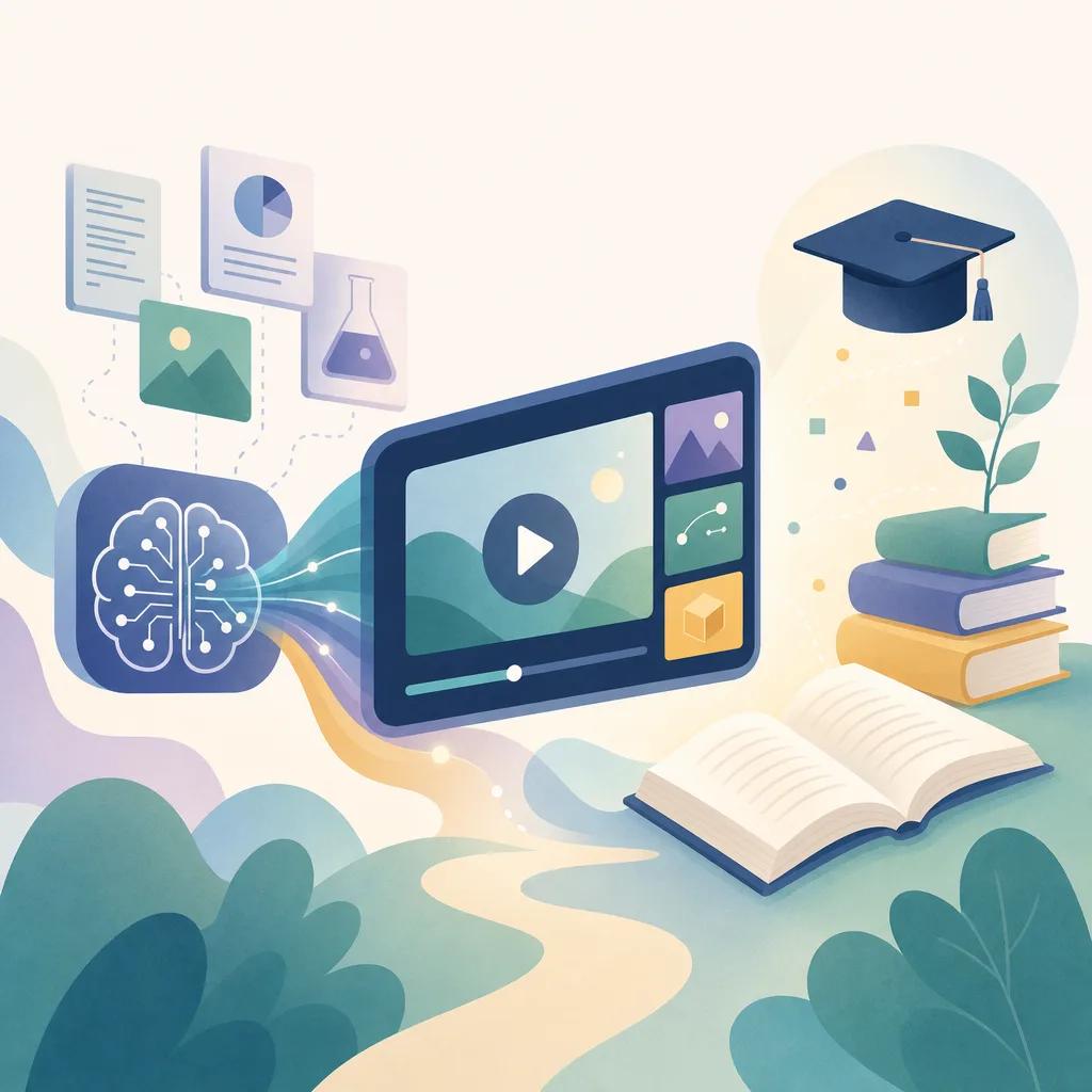 Illustration related to using ai in educational video content