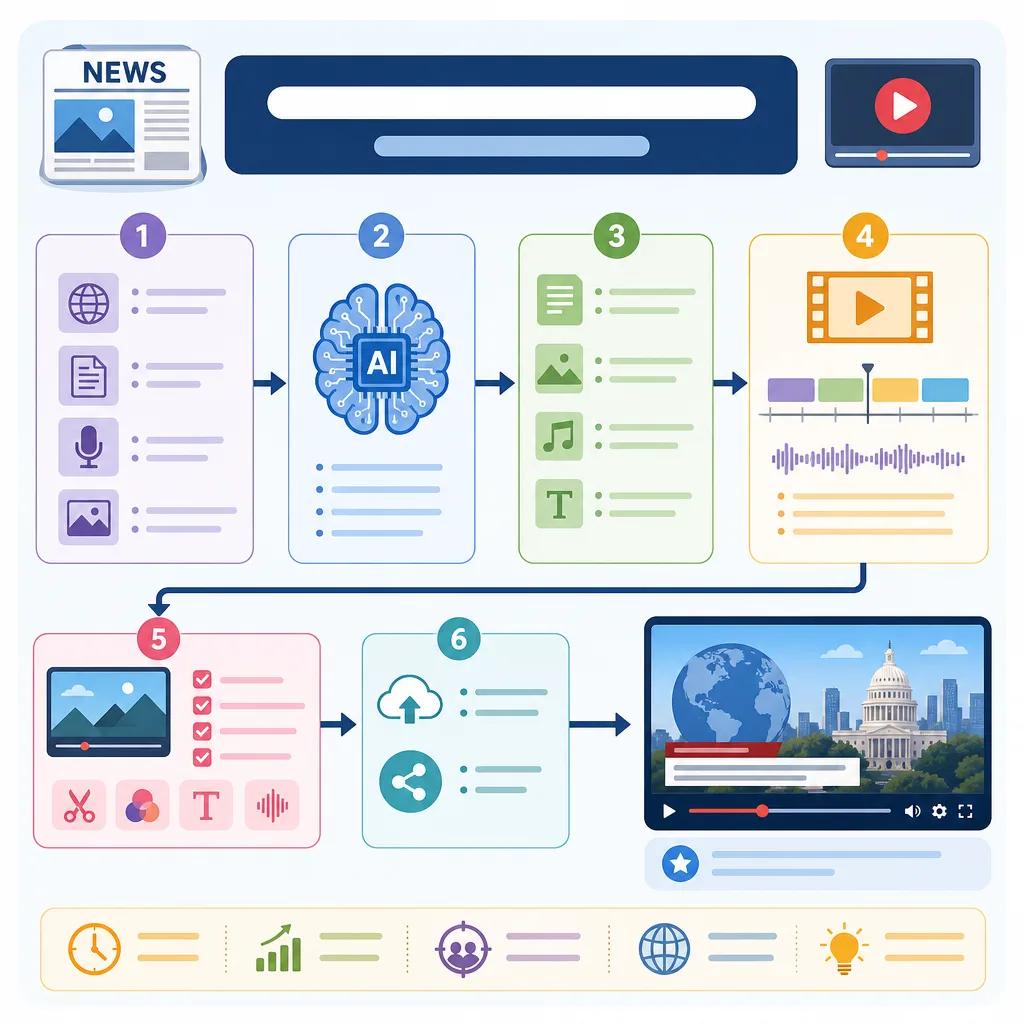 Diagram explaining using ai for news video storytelling