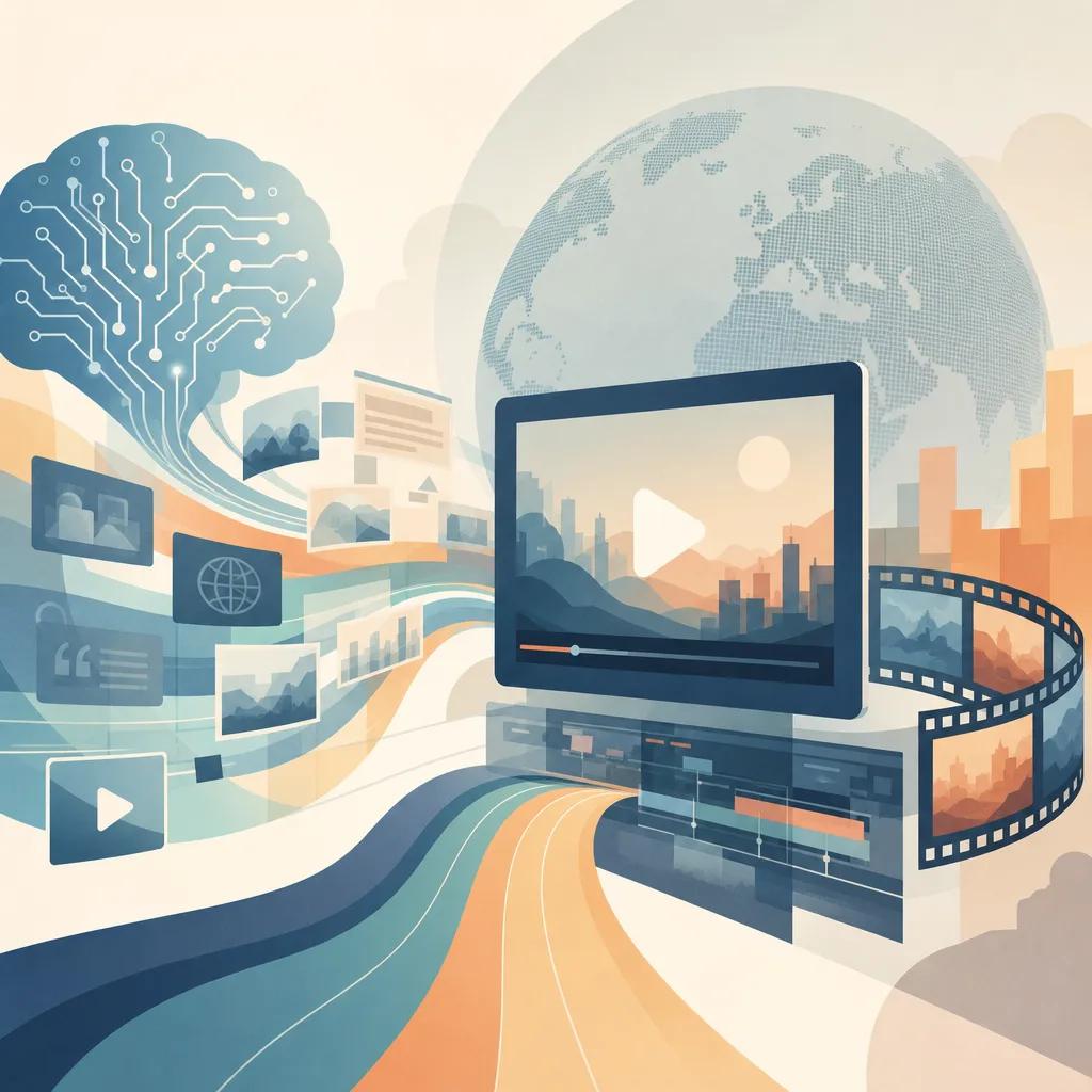 Illustration related to using ai for news video storytelling