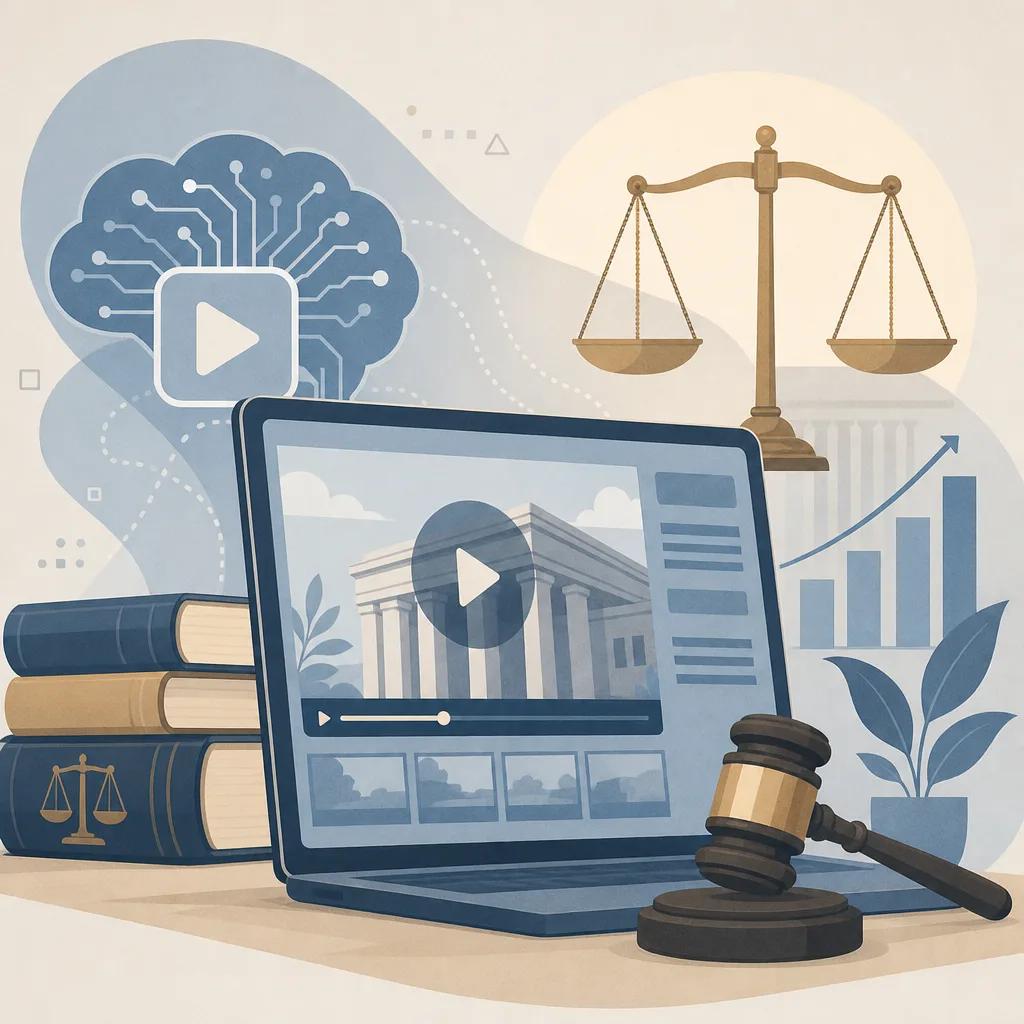 Illustration related to using ai video for legal marketing