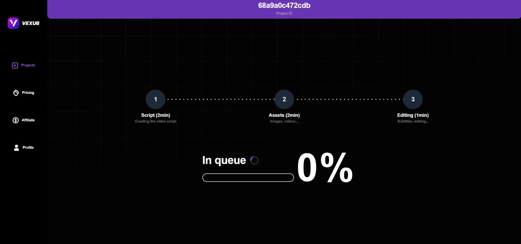 Preview window showing the output video from an MP3.
