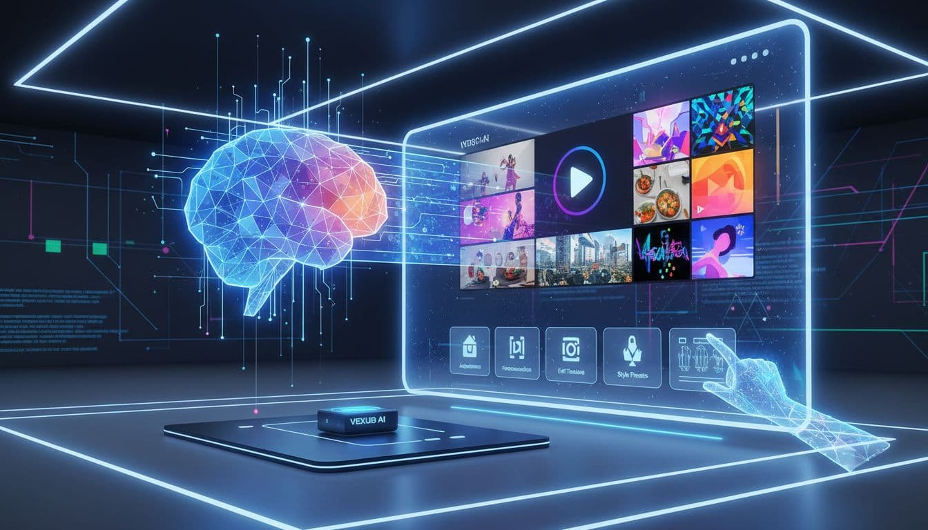 Vexub's user-friendly interface for creating short videos quickly