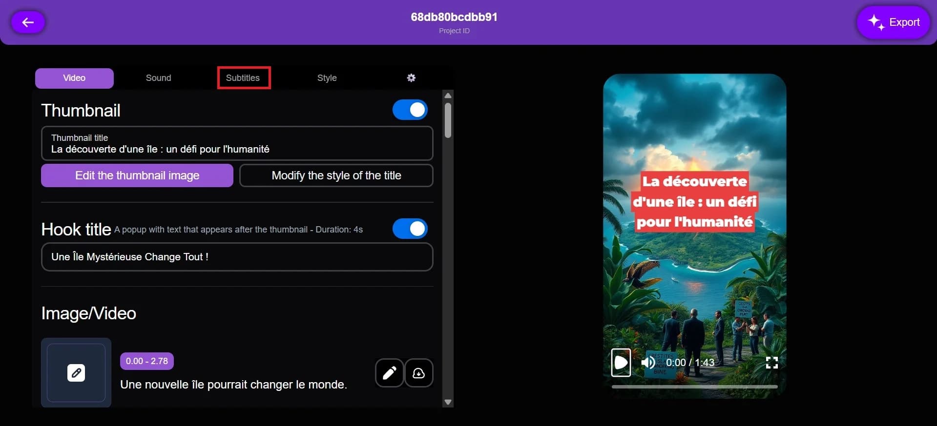 Navigate to the project page to enable animated emojis.