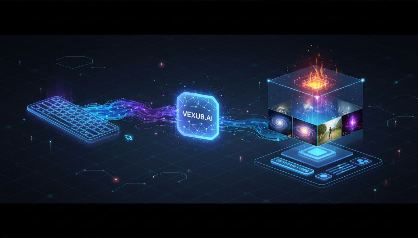 A visual guide that encapsulates the steps for using Vexub.