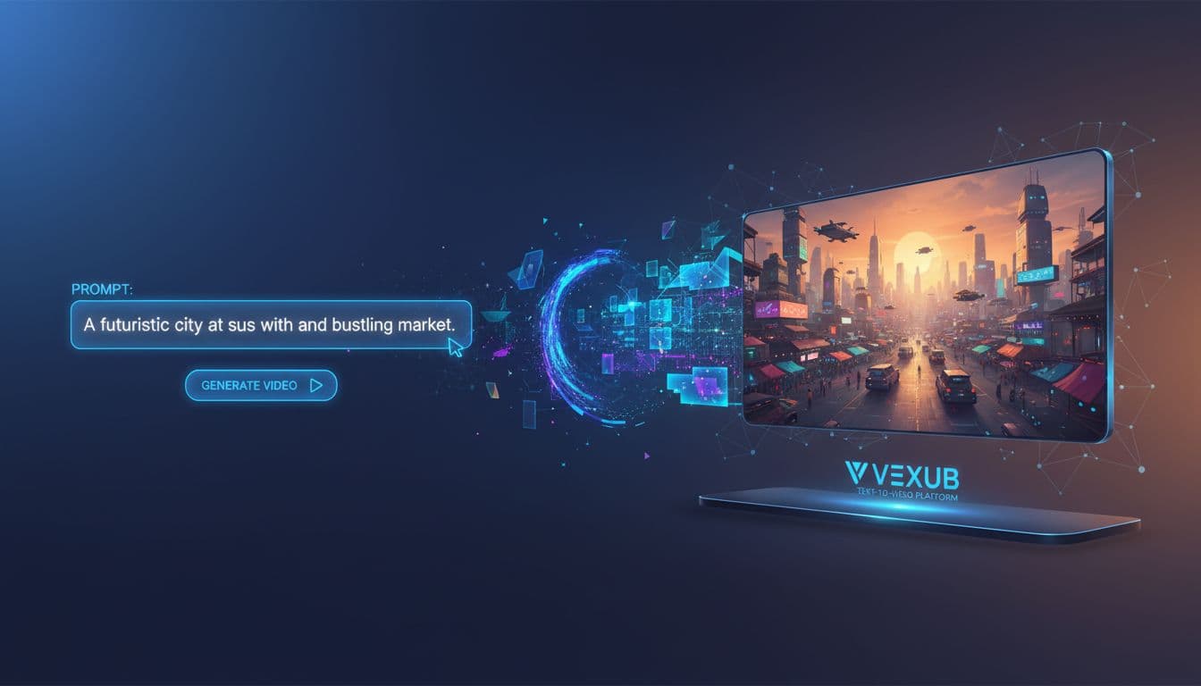 Illustration of common features in Vexub's video generation interface.