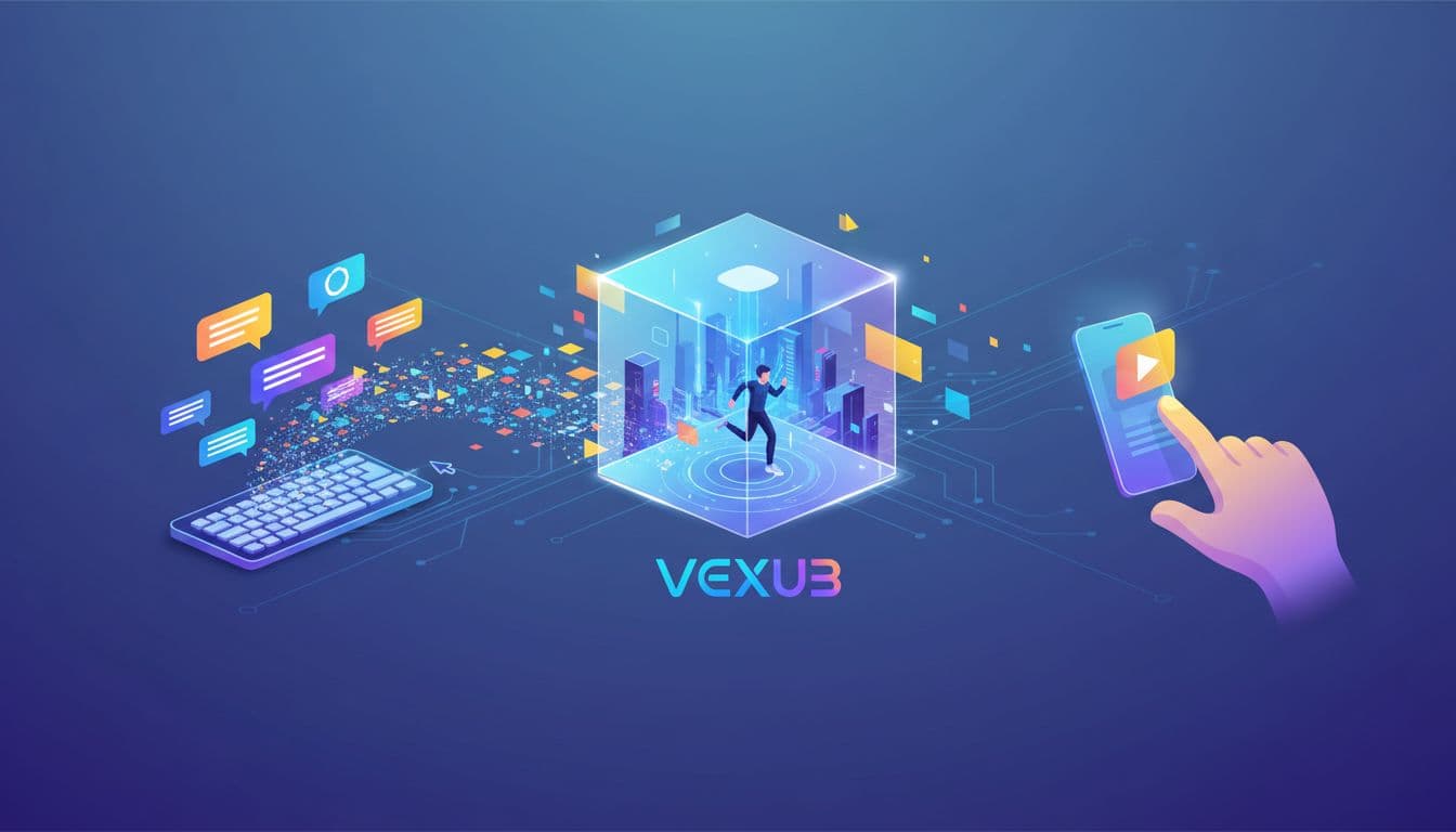 Screenshot showing advanced features in Vexub for video generation.