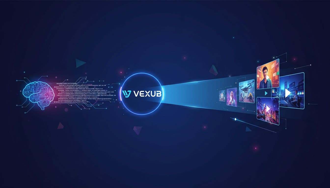 Screenshot depicting the Vexub text-to-video feature in action.