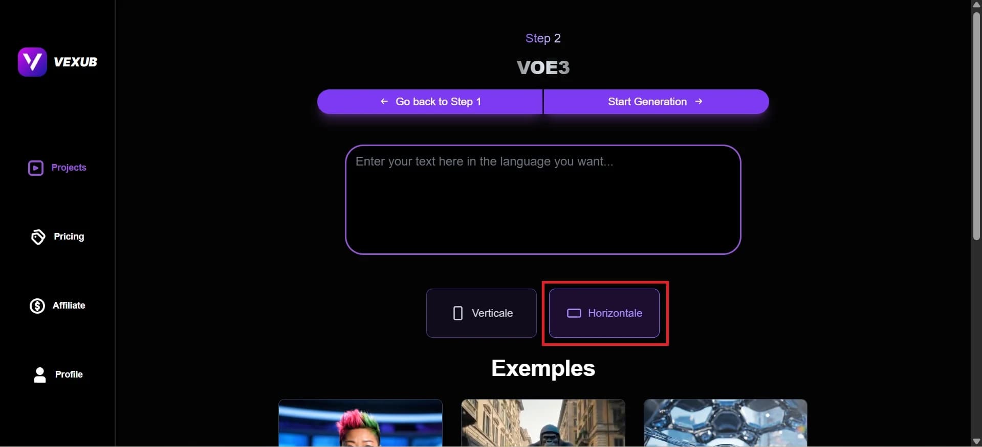 Setting up visual and audio elements for VEXUB video