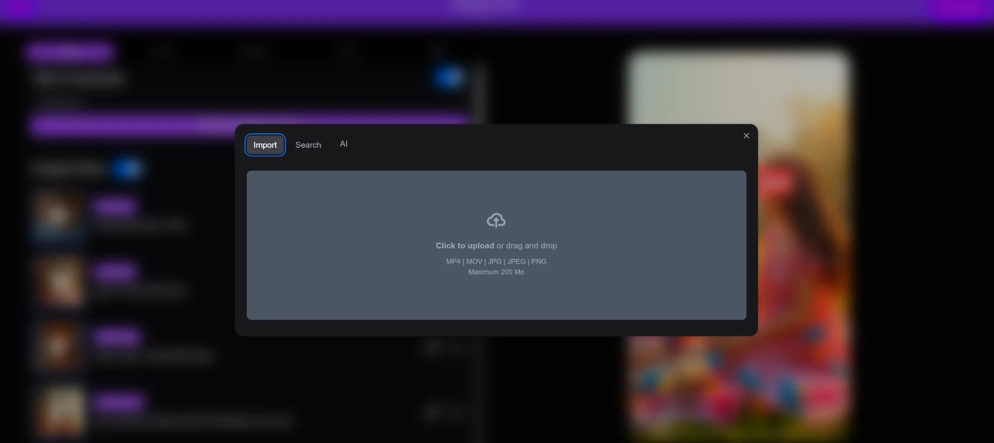 Importing images into a Vexub project from local files