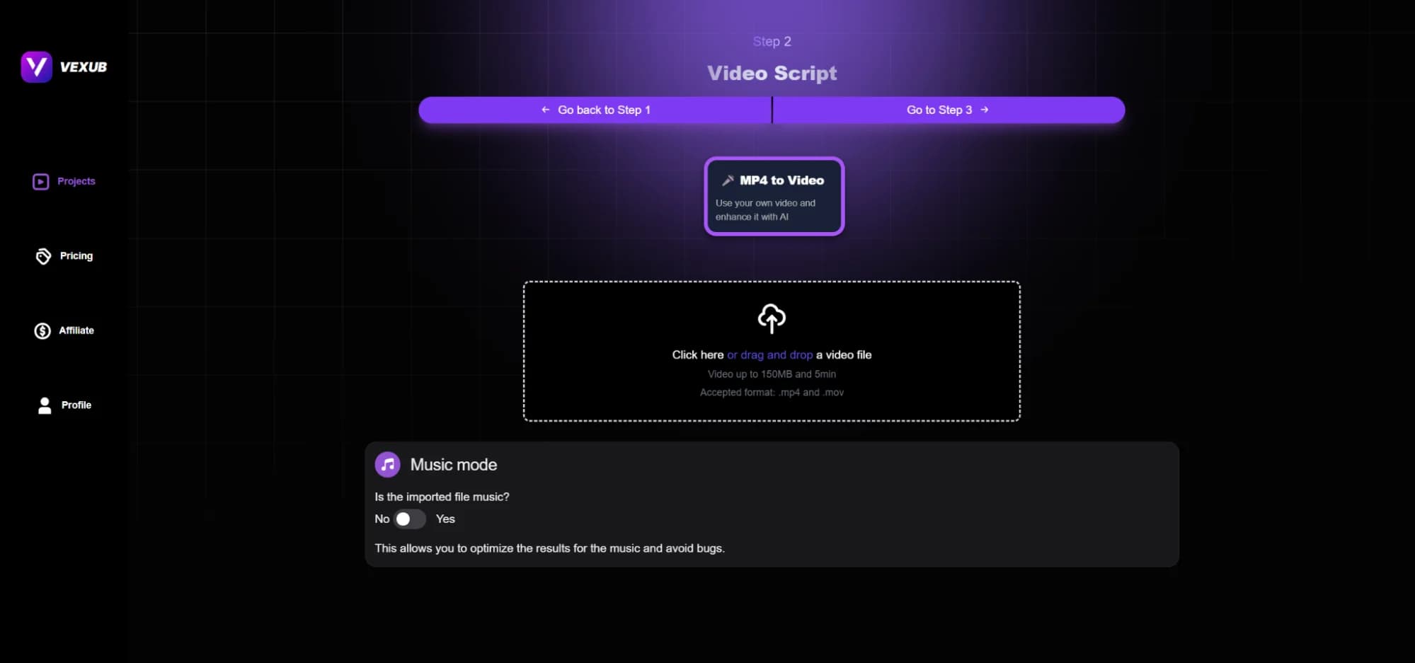 Example demonstrating enhancements possible with Vexub software.