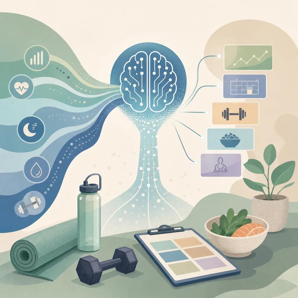 Illustration related to ai-generated content for fitness coaching