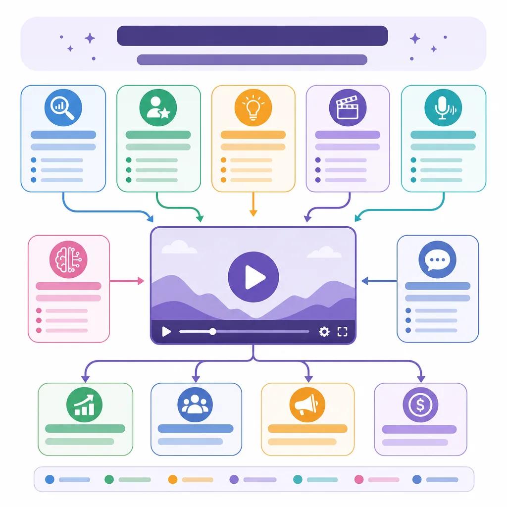 Diagram explaining ai tools for influencer marketing videos