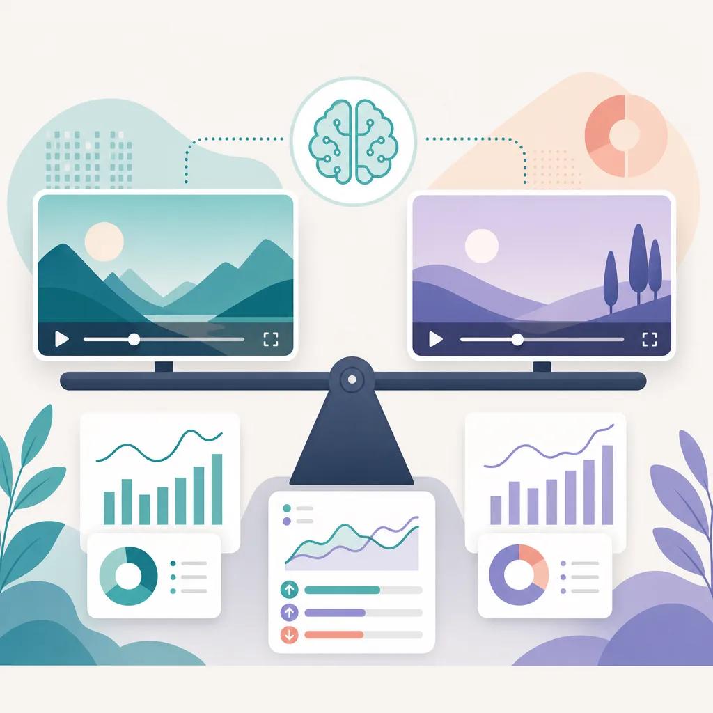 Illustration related to ai video comparison tools for marketers