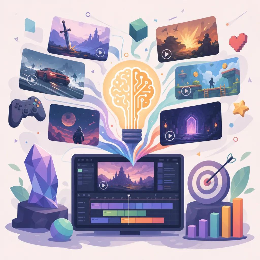 Illustration related to ai video content ideas for gaming channels