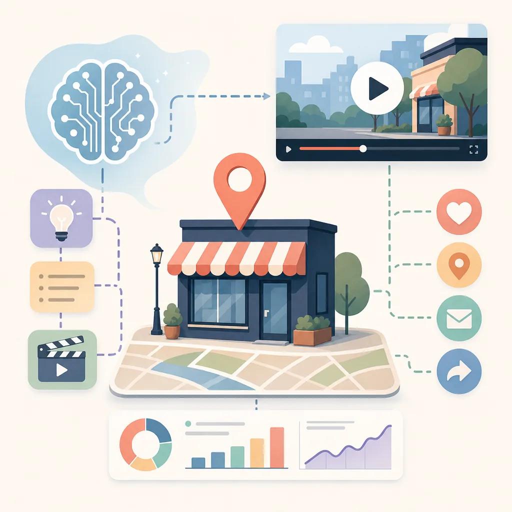Illustration related to ai video content strategies for local businesses