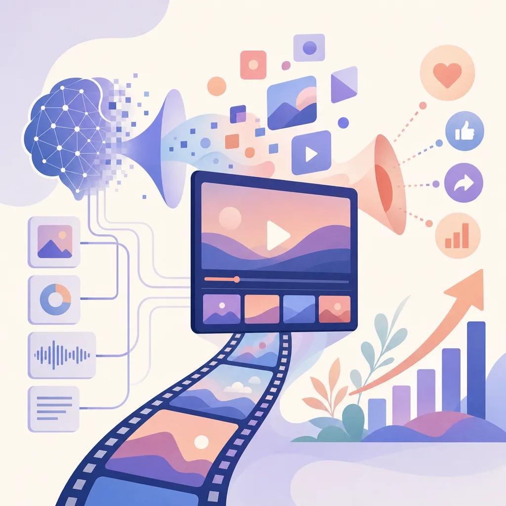 Illustration related to ai video content trends in marketing