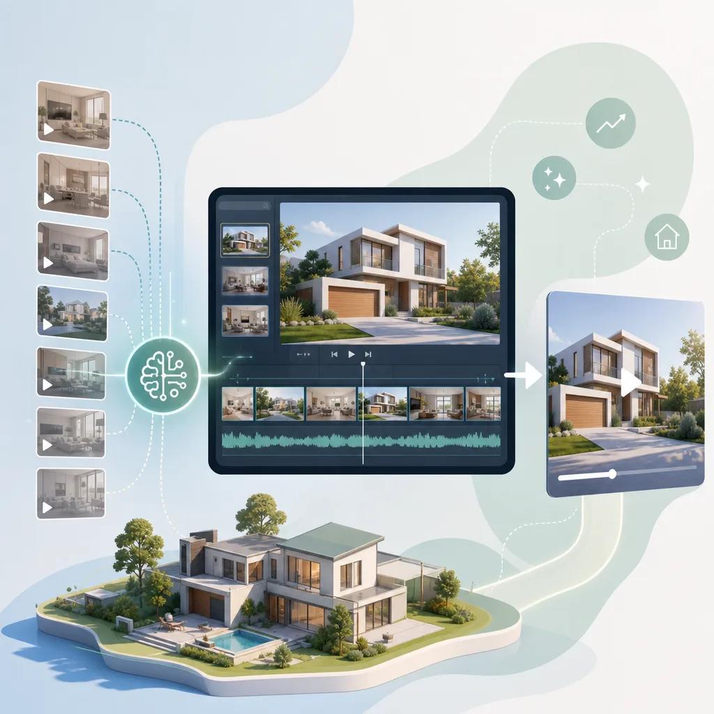 Illustration related to ai video editing for real estate listings
