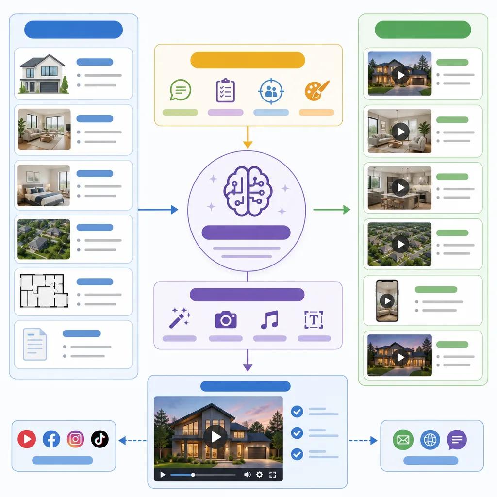 Diagram explaining ai video generation for real estate