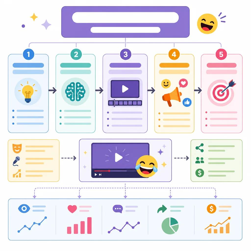 Diagram explaining ai video marketing for comedy content