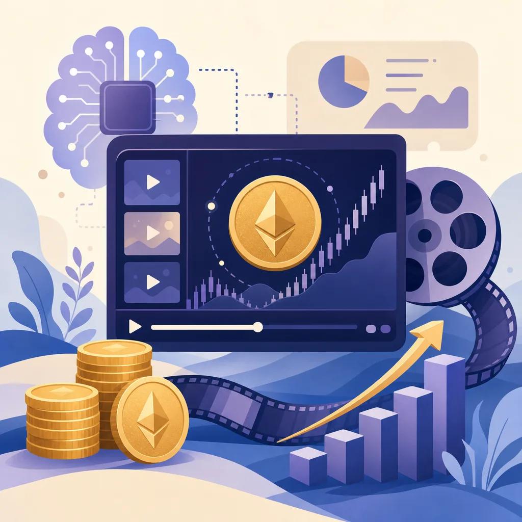 Illustration related to ai video marketing for cryptocurrency