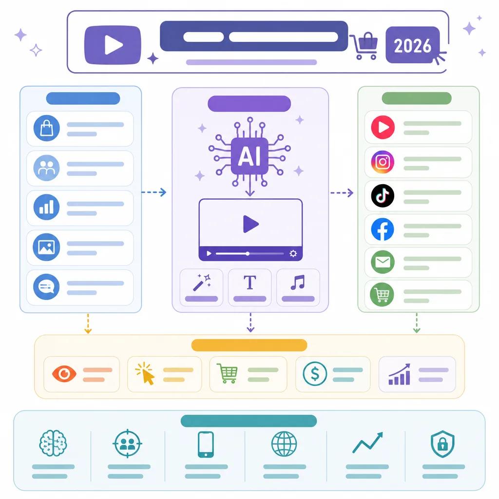 Diagram explaining ai video marketing for e-commerce 2026