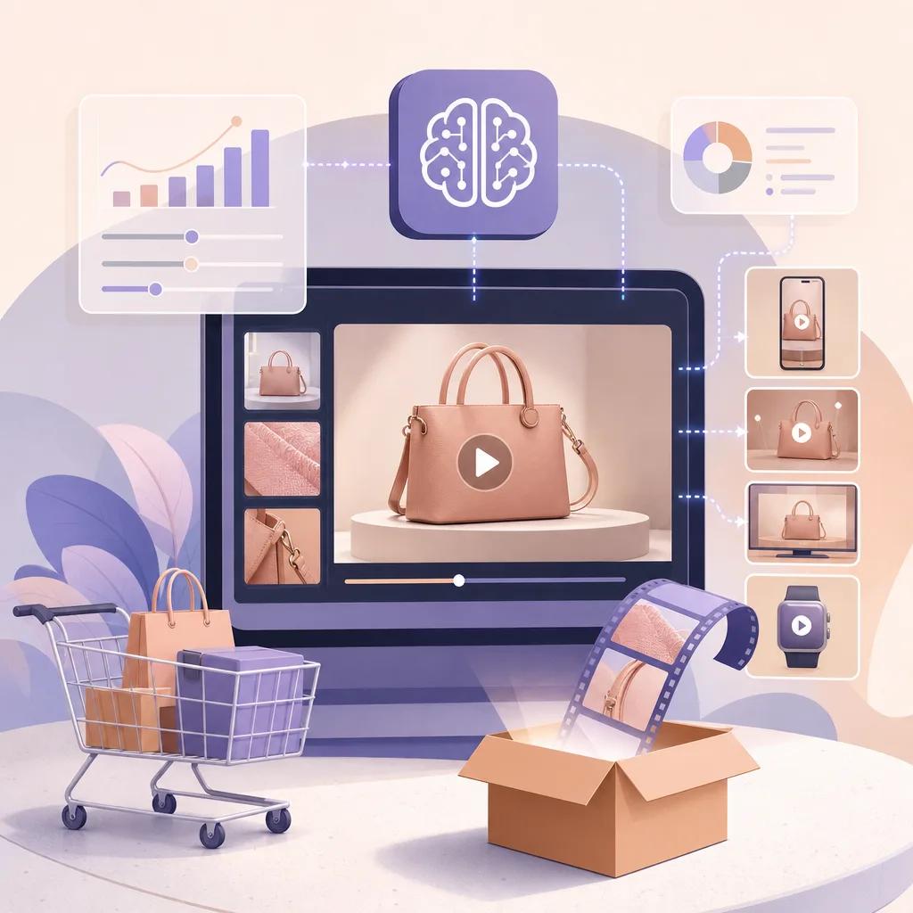 Illustration related to ai video marketing for e-commerce 2026