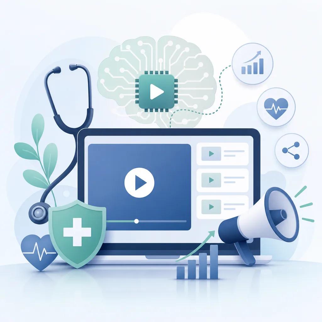 Illustration related to ai video marketing for healthcare professionals