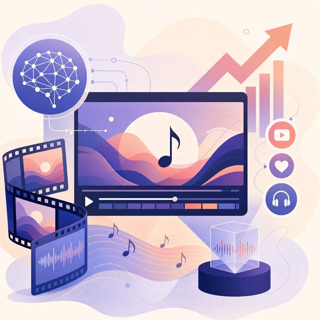 Illustration related to ai video marketing for music artists