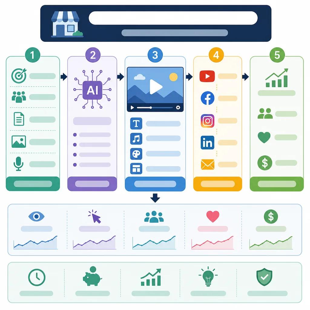 Diagram explaining ai video marketing for small businesses