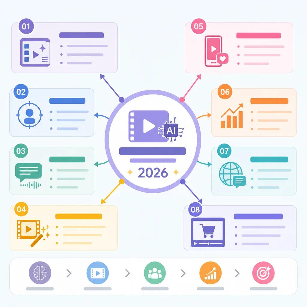 Diagram explaining ai video marketing trends for 2026