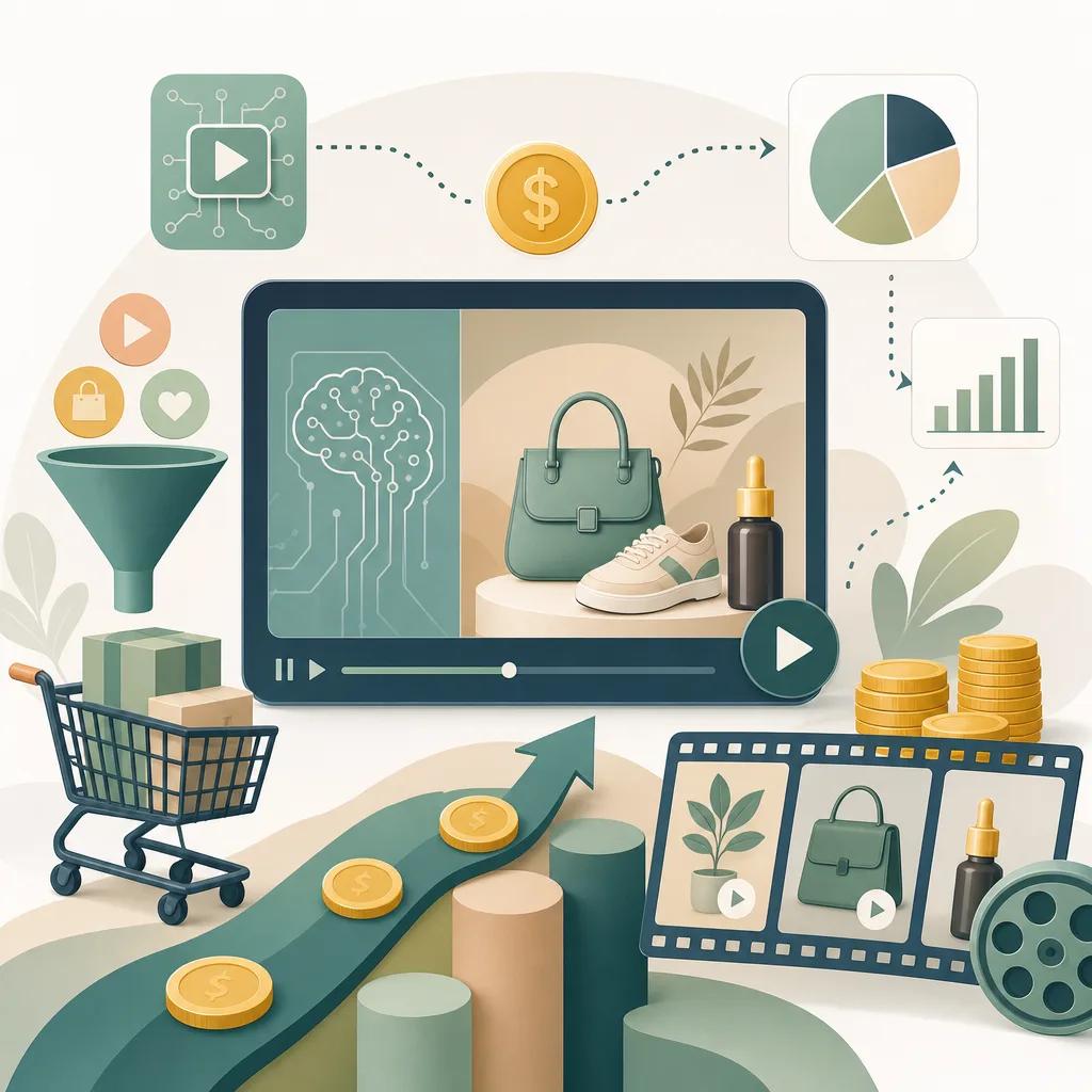 Illustration related to ai video monetization strategies for e-commerce