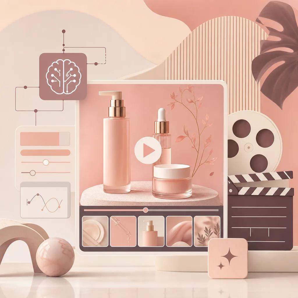 Illustration related to ai video solutions for beauty brands