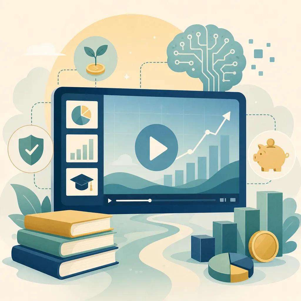 Illustration related to ai video solutions for financial education