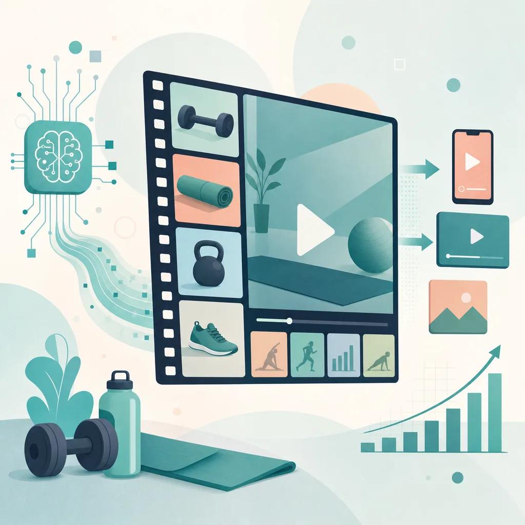Illustration related to ai video solutions for fitness marketing