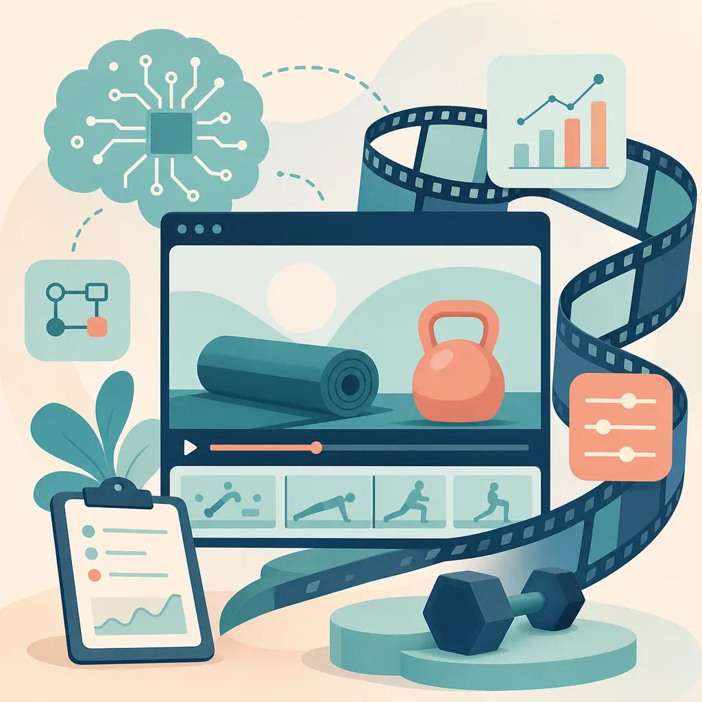 Illustration related to ai video solutions for fitness trainers