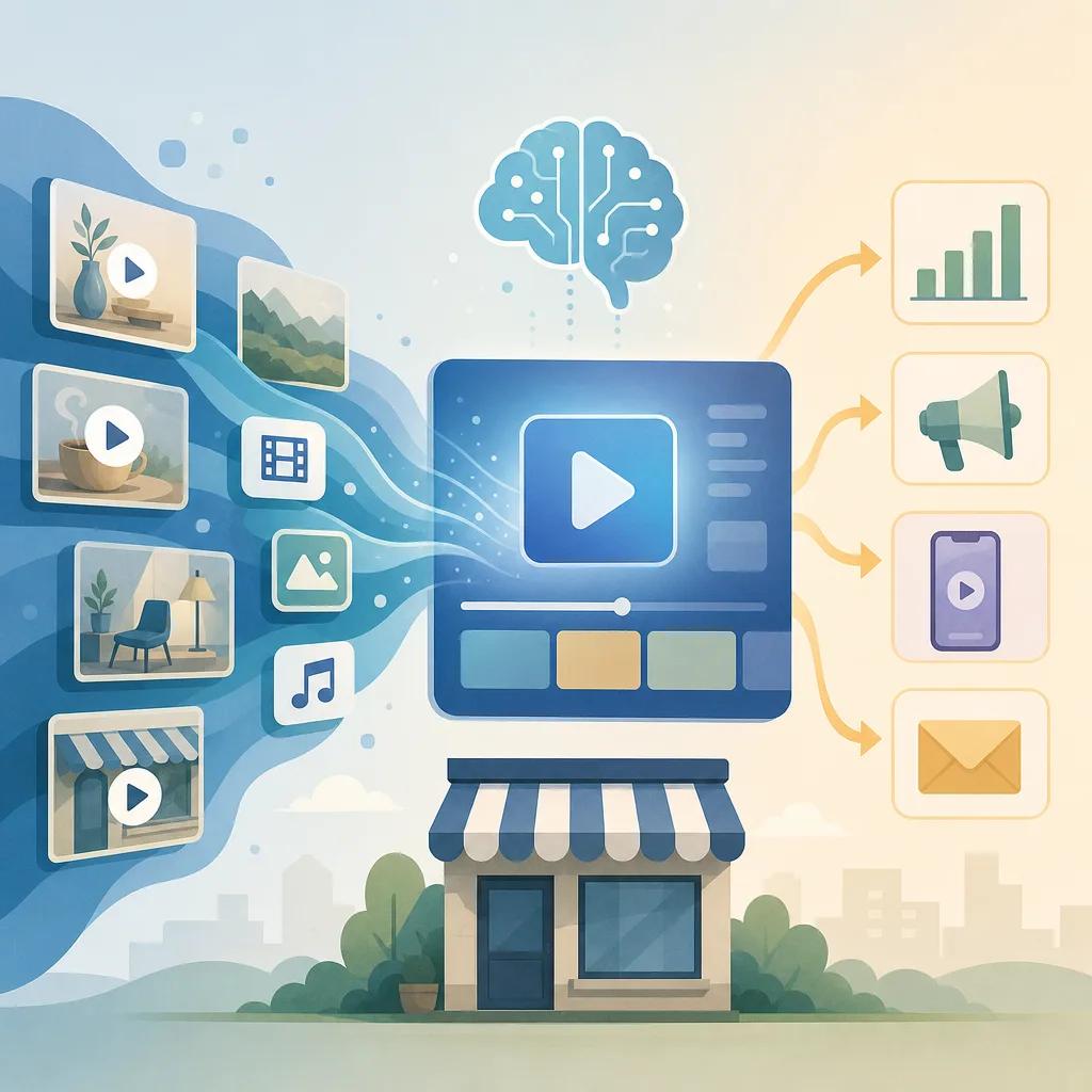 Illustration related to ai video solutions for small businesses