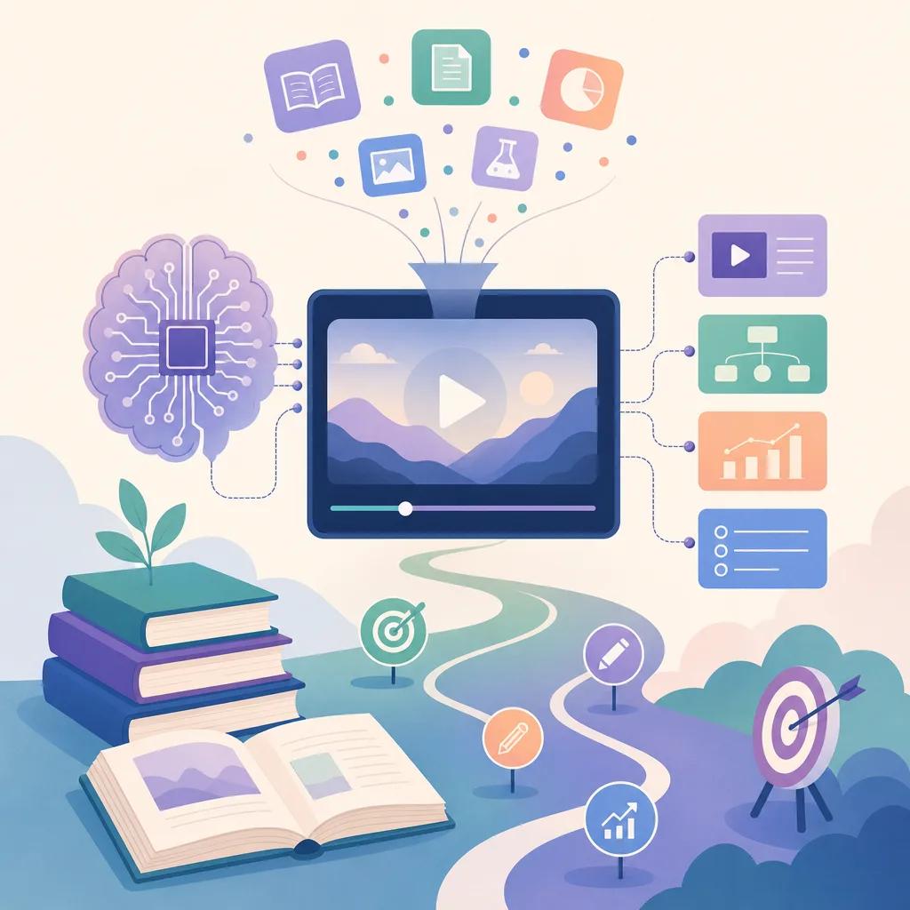 Illustration related to ai video strategies for educational content